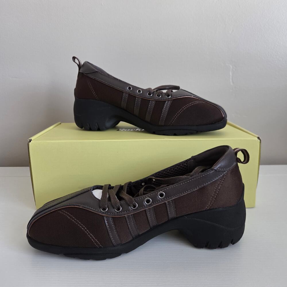 NEW Rockfish Weatherwear Bliss Heel Laceup Sneakers Choco Brown US 7 / KR 240